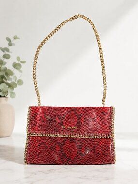 Michael Kors Chelsea Python Embossed, Leather Chain Shoulder Bag